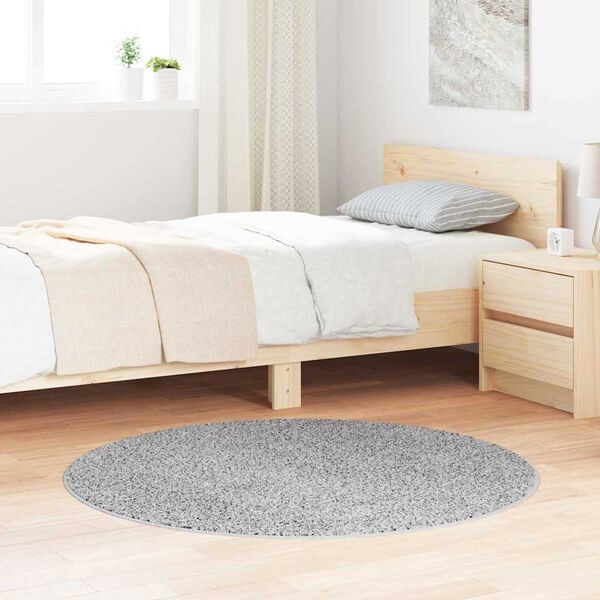 vidaXL Anti-slip Shaggy Rug Grey 120 x 120 cm PP