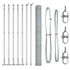 vidaXL Welded Wire Fence with Concrete Base 10 x 1.5 m (W x H)