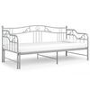 vidaXL Pull-out Sofa Bed Frame without Mattress Grey Metal 90x200 cm