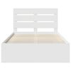 vidaXL Bed Frame with Headboard White 120 x 190 cm Solid Pine Wood