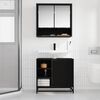 vidaXL Bathroom Cabinet Black Oak 65 x 33 x 60 cm Engineered Wood