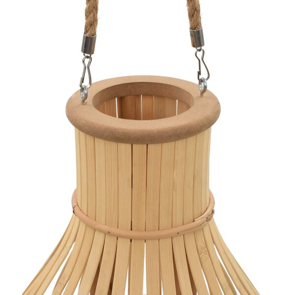 vidaXL Hanging Candle Lantern Holder Bamboo Natural