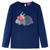 vidaXL Kids' T-shirt with Long Sleeves Navy Blue 104