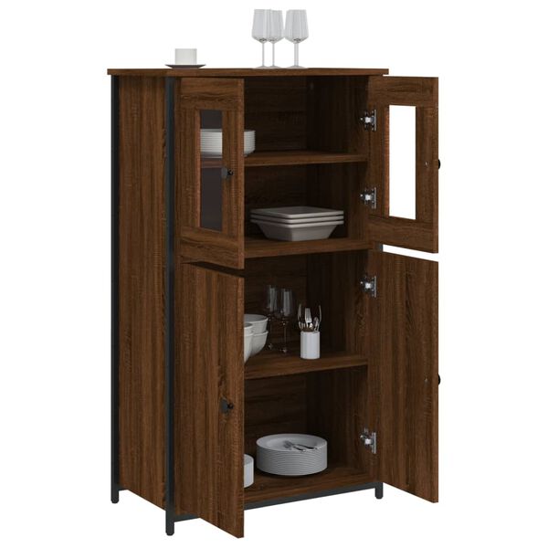 vidaXL Highboard Brown Oak 62x32x106.5 cm Engineered Wood