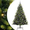 vidaXL Artificial Hinged Christmas Tree 300 LEDs Green 240 cm