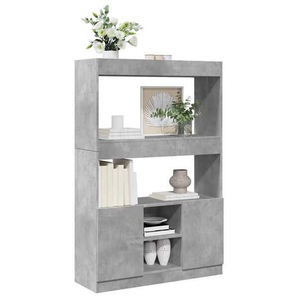 vidaXL Highboard&nbsp;Concrete Grey 92x33x140 cm Engineered Wood