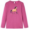 Kids' T-shirt with Long Sleeves Raspberry 92