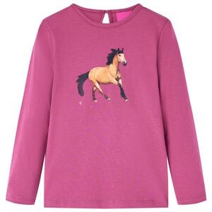 Kids' T-shirt with Long Sleeves Raspberry 92