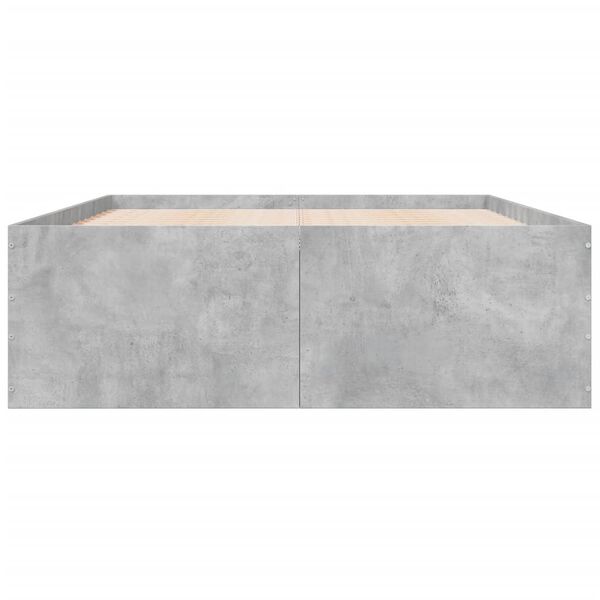 vidaXL Bed Frame without Mattress Concrete Grey 120x200 cm