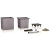 LECHUZA Planter Canto Color Square 40 ALL-IN-ONE Grey 13720
