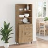 vidaXL Highboard with Drawer Artisan Oak 69.5 x 34 x 180 cm