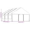 vidaXL Gazebo with Roof White 6.69x5.88x3.75 m Polyethylene