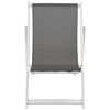 vidaXL Folding Beach Chairs 2 pcs Aluminium and Textilene Grey