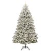 vidaXL Artificial Christmas Tree Green and White 270 cm PVC and Metal