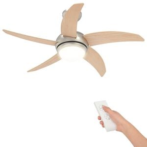 vidaXL Ceiling Fan with Light and Remote Control &Oslash; 110 cm Sonoma