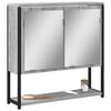 vidaXL Bathroom Mirror Cabinet Grey Sonoma 60x16x60 cm Engineered Wood
