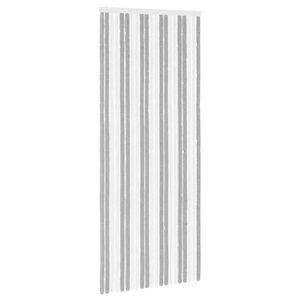 vidaXL Insect Curtain Chenille Grey and White 90 x 220 cm 100% PP