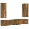 vidaXL 5 Piece TV Cabinet Set Smoked Oak Engineered Wood