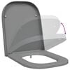 vidaXL Toilet Seat Grey 47.5 x 35 x 3.6 cm Duroplast
