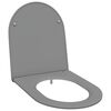 vidaXL Toilet Seat Grey 47 x 36 x 3.4 cm Duroplast