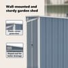 vidaXL Wall-mounted Garden Shed Grey 118x100x178 cm Galvanised Steel