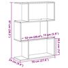 vidaXL Room Divider Bookcase 3-Tier White 70x24x97 cm Engineered Wood