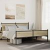 vidaXL Metal Bed Frame without Mattress Sonoma Oak 160x200 cm