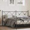 vidaXL Metal Replace Headboard Black 180cm