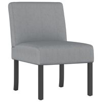 vidaXL Slipper Chair Light Grey Fabric