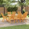 vidaXL Garden Chair 8 pcs Brown 57 x 72 x 109 cm Solid Acacia Wood