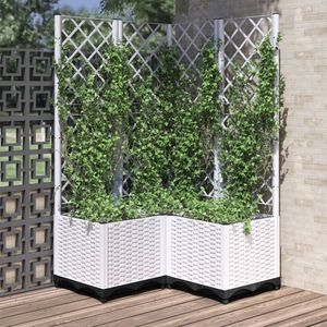 vidaXL Garden Planter White 80 x 80 x 136 cm
