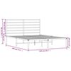 vidaXL Metal Bed Frame without Mattress with Headboard White 120x190cm