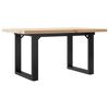 vidaXL Coffee Table O-Frame 80x50x40.5 cm Solid Wood Pine and Steel
