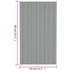 vidaXL Roof Panel 12 pcs Grey 80 x 45 cm Galvanised steel