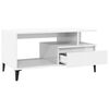 vidaXL Coffee Table High Gloss White 90x49x45 cm Engineered Wood