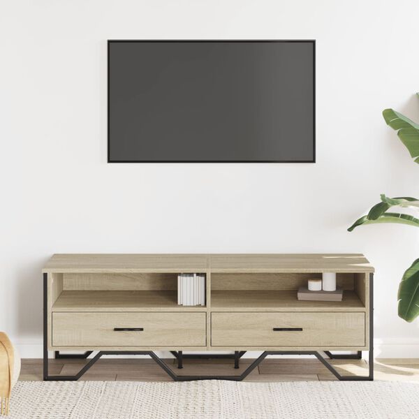vidaXL TV Cabinet Sonoma Oak 122x34x41 cm Engineered Wood