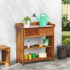 vidaXL Garden Cabinet Brown 93 x 41.5 x 98cm Solid Acacia Wood