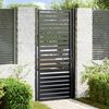 vidaXL Garden Gate Lockable Black 100x200 cm Aluminium