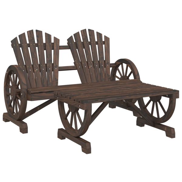 vidaXL 4 Piece Garden Lounge Set Solid Wood Fir