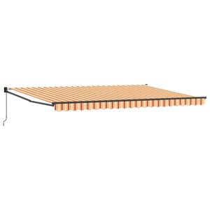 vidaXL Retractable Awning Yellow and Orange 500 x 300 x 165 cm