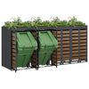 vidaXL Wheelie Bin Storage for 4 Bins Anthracite 272 x 77.5 x 121.5 cm