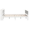 vidaXL Bed Frame with Headboard without Mattress White 150x200 cm King Size