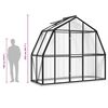 vidaXL Greenhouse with Base Frame Anthracite 3.3 m² Aluminium