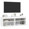 vidaXL TV Wall Cabinets with LED Lights 2 pcs White 60x30x40 cm
