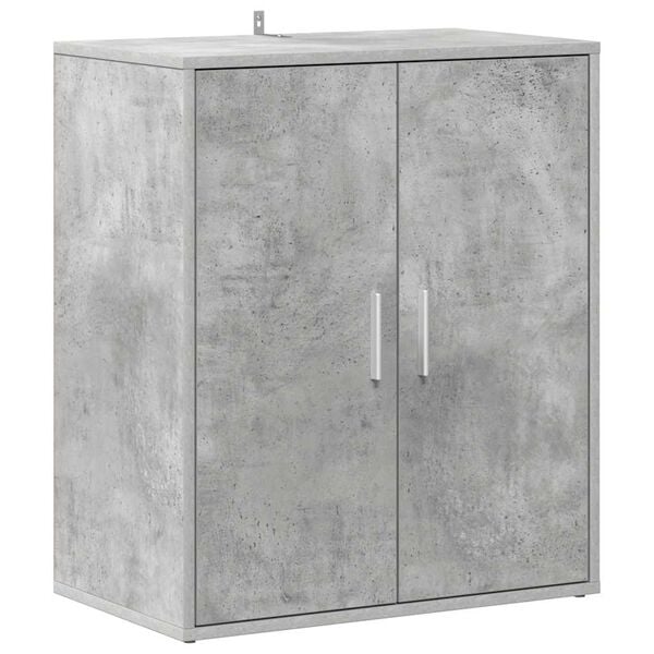 vidaXL Shoe Cabinet Concrete Grey 60x35x70 cm Engineered Wood