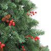 vidaXL Artificial Hinged Christmas Tree with Cones and Berries 240 cm