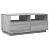 vidaXL Coffee Table with LED Lights Grey Sonoma 90x49x40 cm