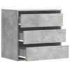 vidaXL Corner Chest of Drawers Concrete Grey 60x41x58 cm Engineered Wood
