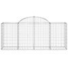 vidaXL Arched Gabion Baskets 20 pcs 200x50x80/100 cm Galvanised Iron