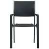 vidaXL Garden Chairs 4 pcs Black Plastic Rattan Look